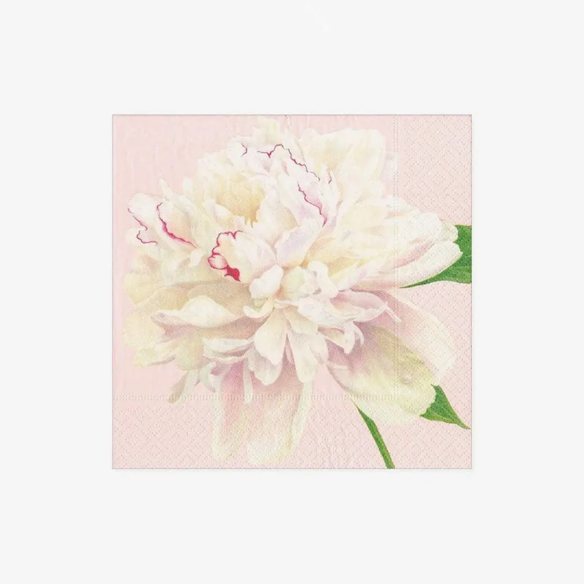 Caspari | Duchess Peonies Blush Napkin