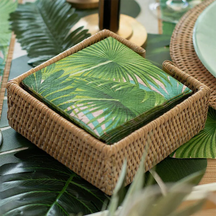 Caspari | Rattan Napkin Holder