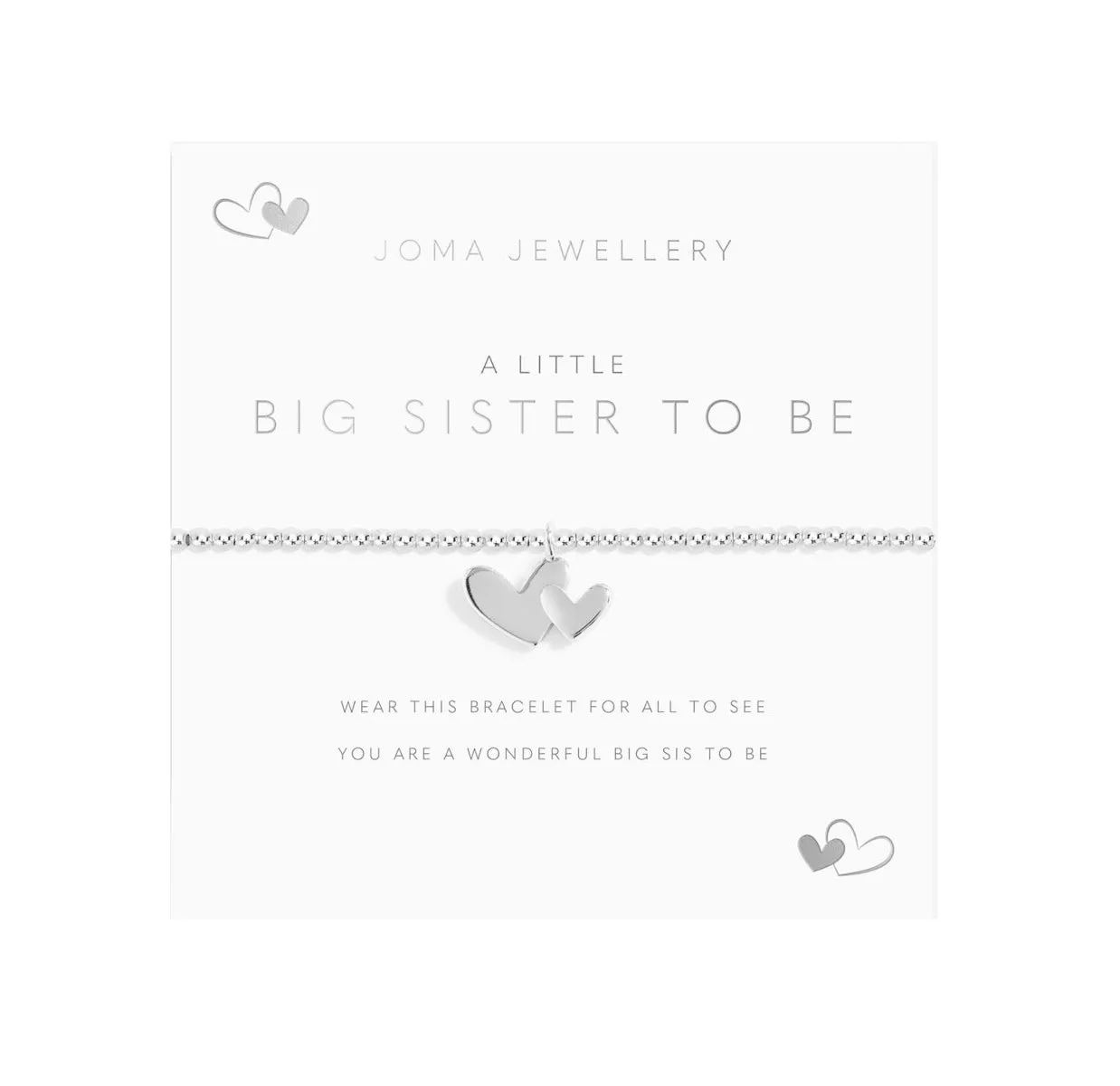 Children's A Little 'Big Sister To Be' Bracelet | Silver Plated