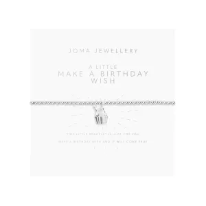 Children's A Little 'Make A Birthday Wish' Bracelet | Silver Plated