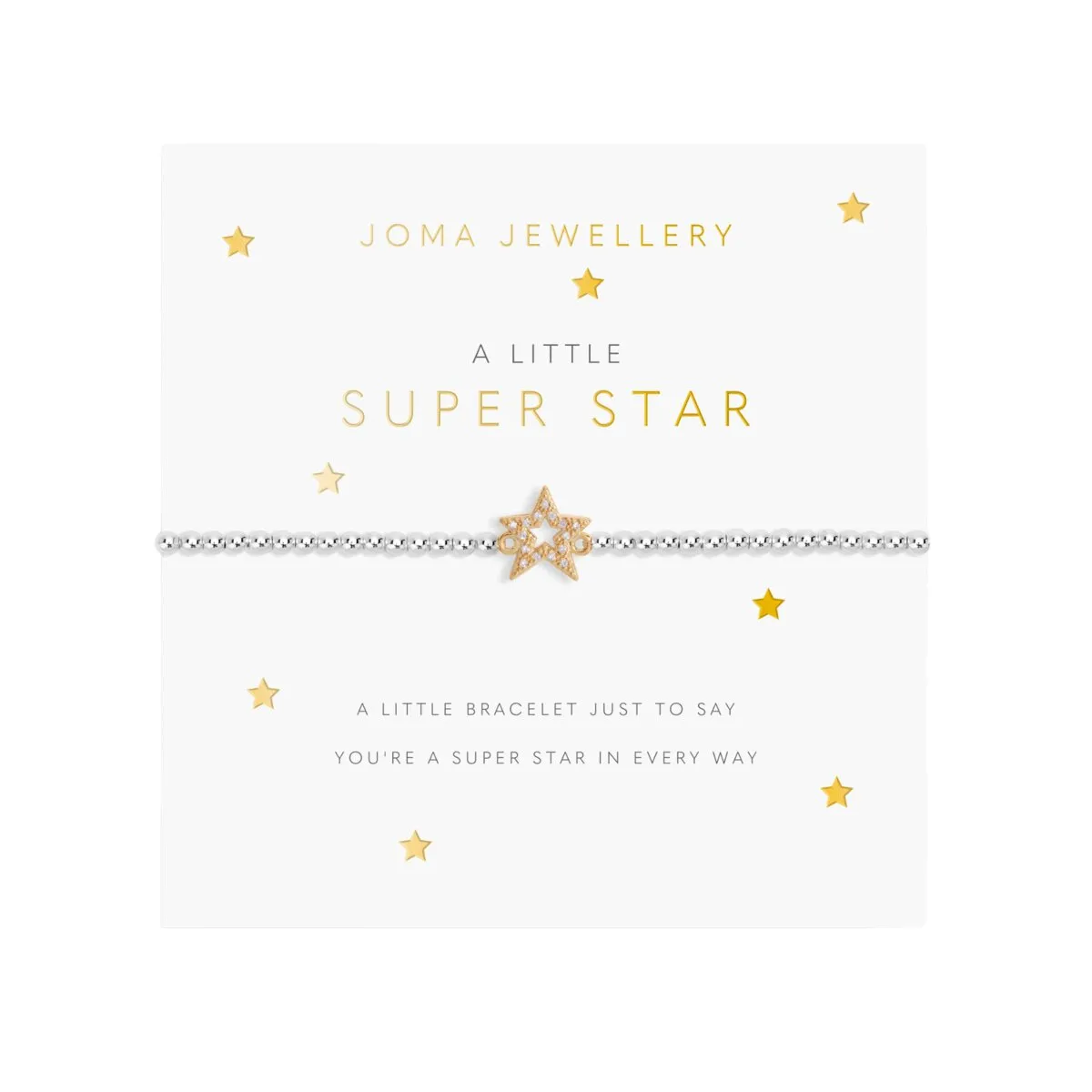 Children's A Little 'Super Star' Bracelet | Silver/Gold Plated