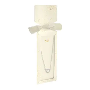 Christmas Cracker Boxed 'With Love' Necklace | Silver Plated