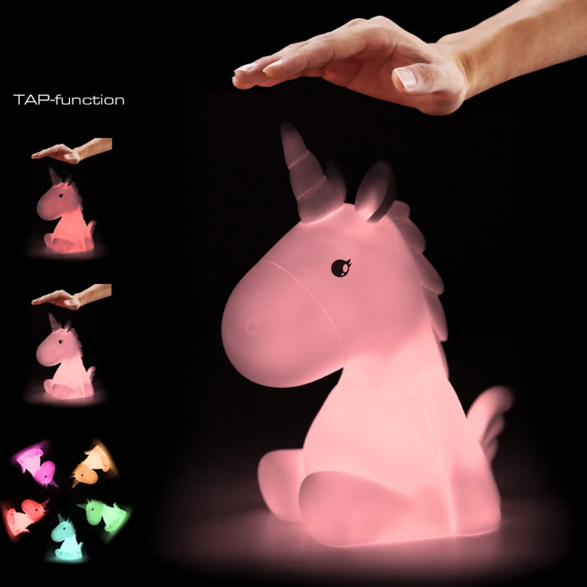 Colour Changing Night Light | Candy Pink Unicorn | Medium