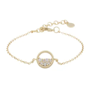 Copenhagen Chain Bracelet | Gold Plated with Cubic Zirconia