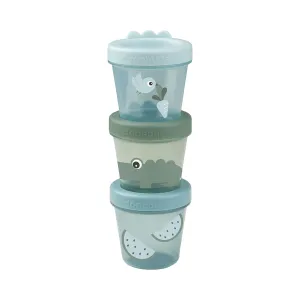 Croco Baby Food Containers | Green | Pack of 3