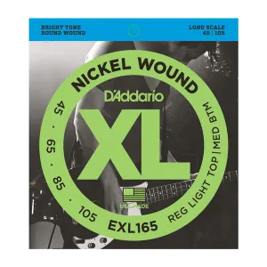 D'Addario EXL165 Nickel Wound 45-105 Bass Strings