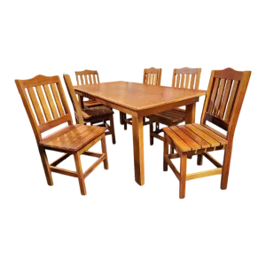 Diamex Mahogany Dining Set 7pc L1950 x W990 x H770mm