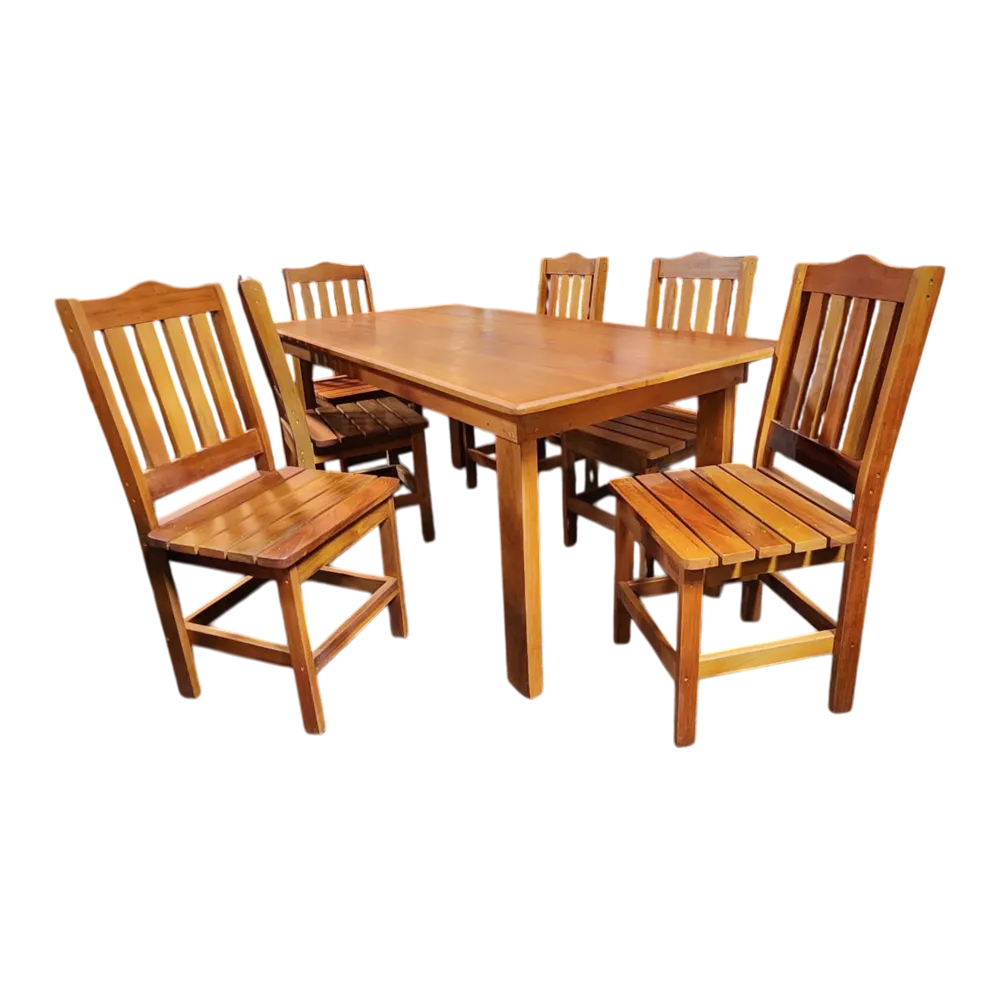 Diamex Mahogany Dining Set 7pc L1950 x W990 x H770mm