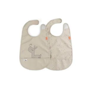 Done by Deer Velcro Bibs - Lalee - Sand - 2 Pack