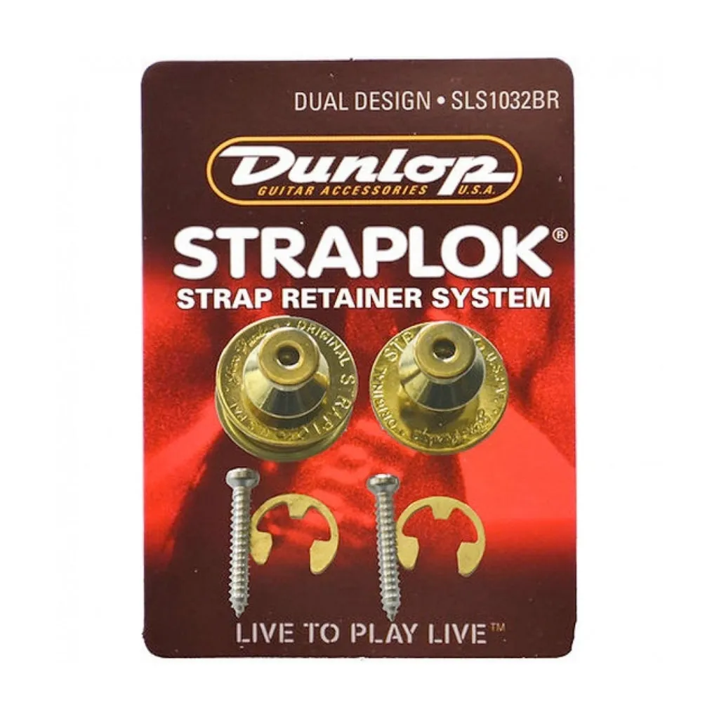 Dunlop J103BR Dual Straplock - Brass
