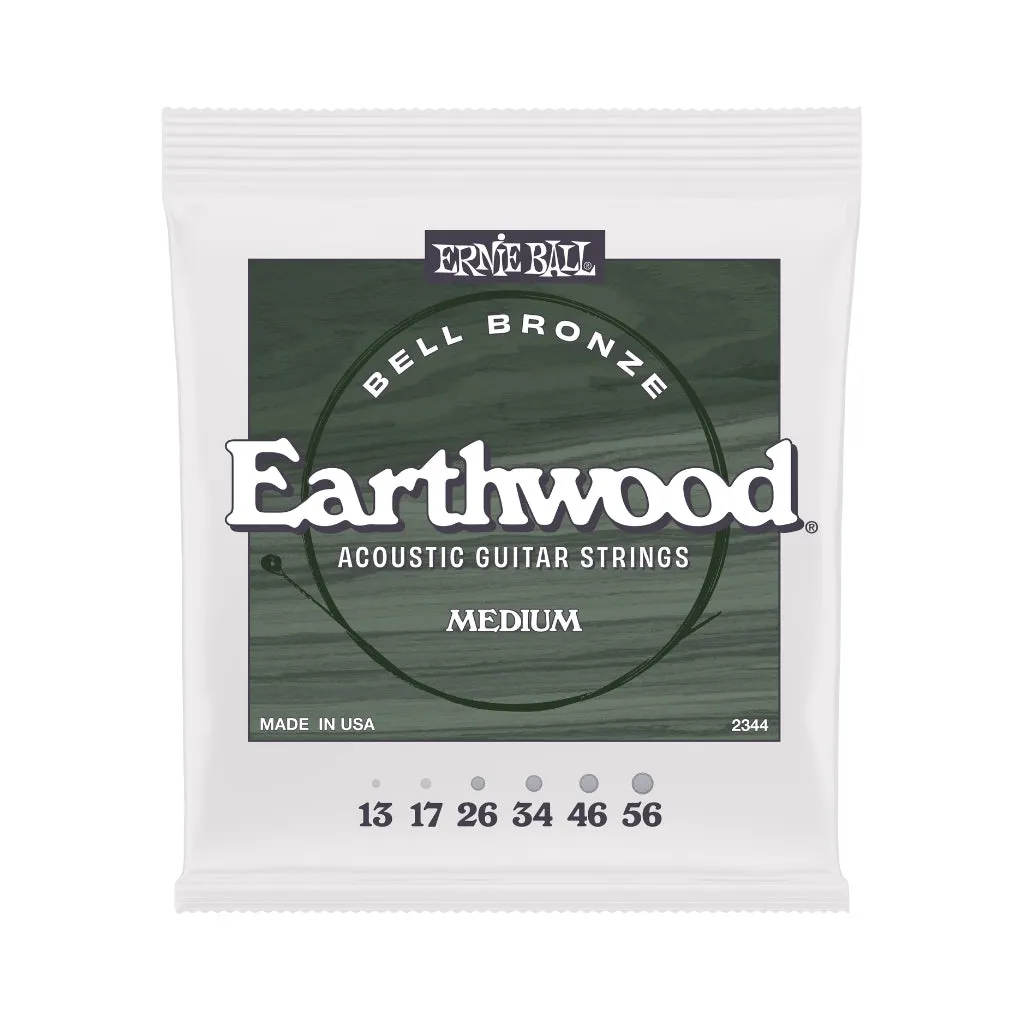 Ernie Ball 2344 Earthwood Bell Bronze Acoustic Guitar Strings - .013-.056 Medium
