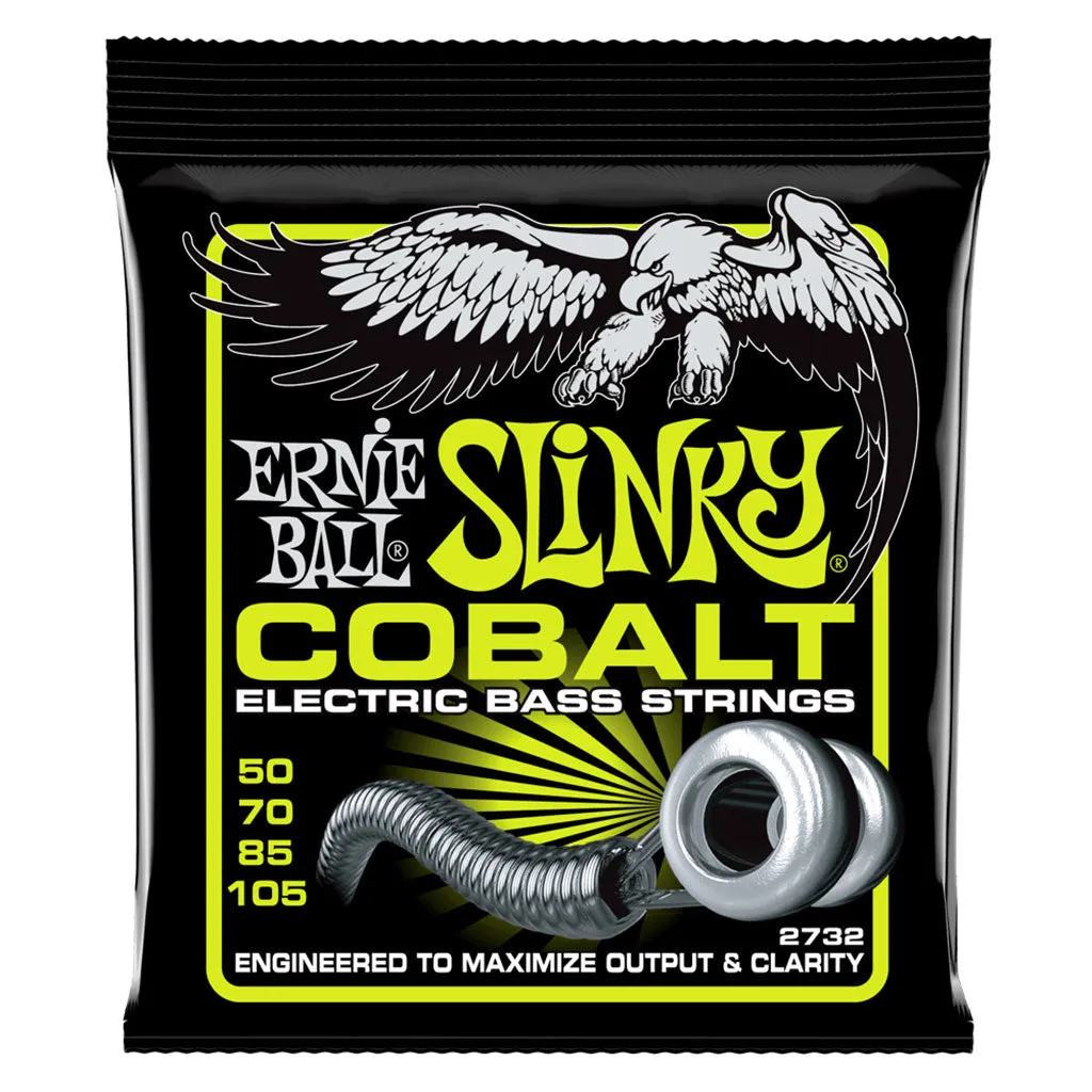 Ernie Ball Regular Slinky Cobalt Electric Bass Strings, 50-105 Gauge