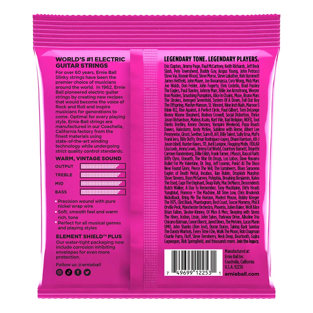 Ernie Ball Super Slinky Classic Rock n Roll Pure Nickel Wrap Electric Guitar Strings - 9-42 Gauge