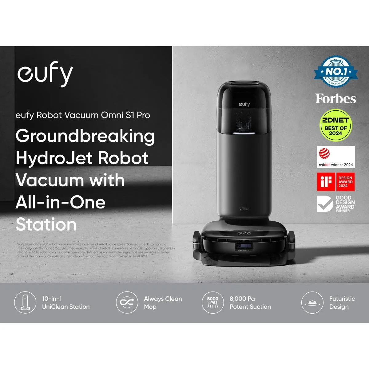 Eufy Omni S1 Pro Robot Vacuum & Mopping | T2080GA1