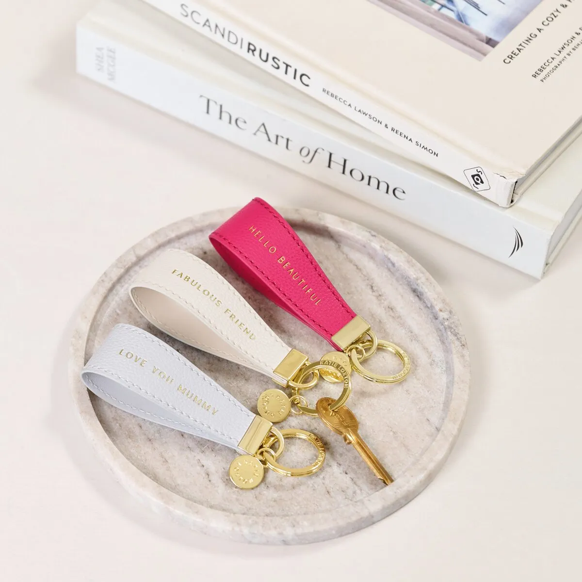 'Fabulous Friend' Sentiment Loop Keyring | Off White