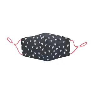 Face Mask | Hearts | Charcoal