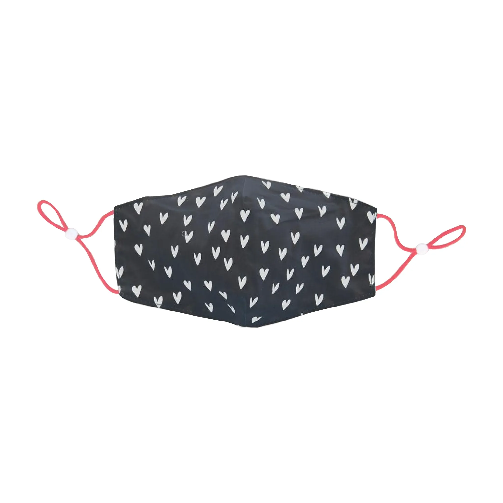 Face Mask | Hearts | Charcoal