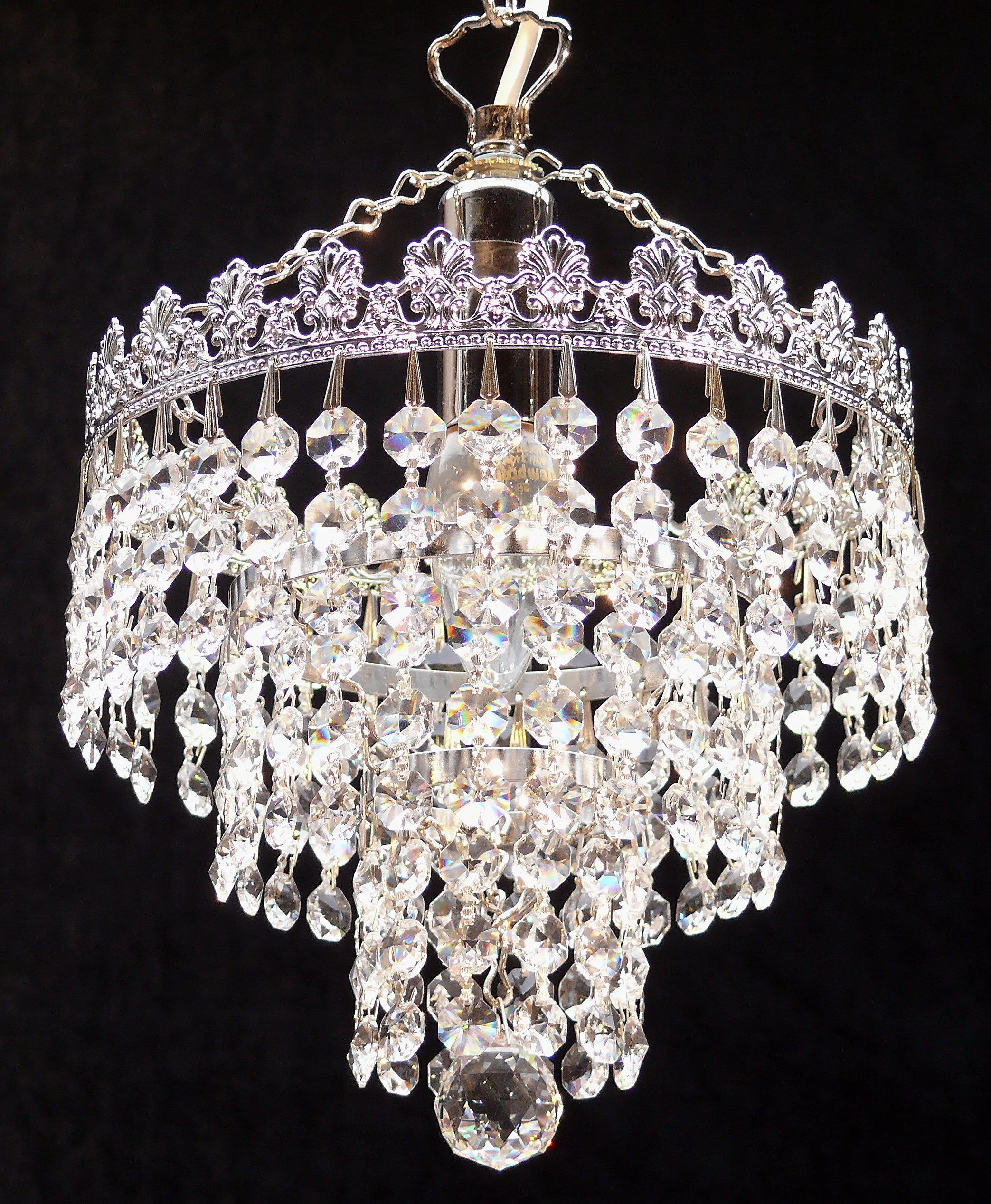 Fantastic Lighting Crystal Suspended Light Polished Chrome