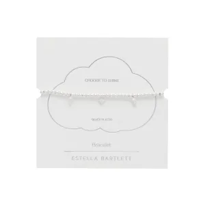 Faux Pearl & Star Bracelet | Silver Plated