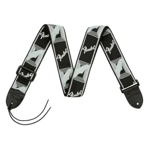 Fender - 2" Monogrammed Strap, Black/Light Grey/Dark Grey