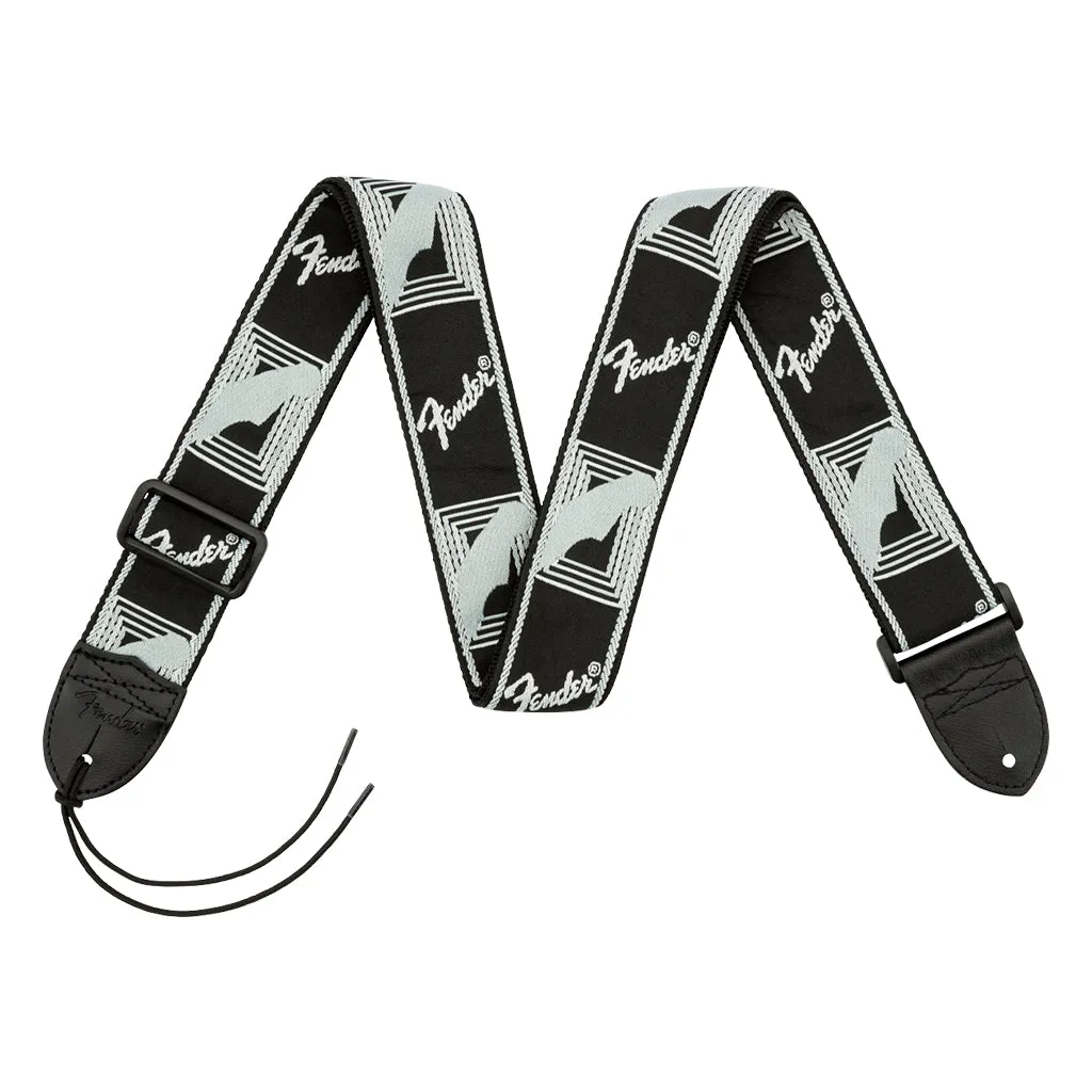 Fender - 2" Monogrammed Strap, Black/Light Grey/Dark Grey