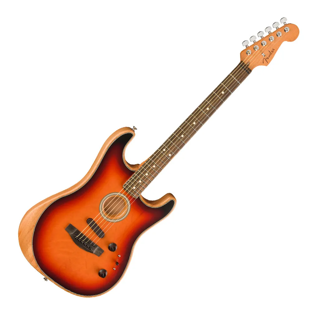 Fender American Acoustasonic Strat in 3 Colour Sunburst