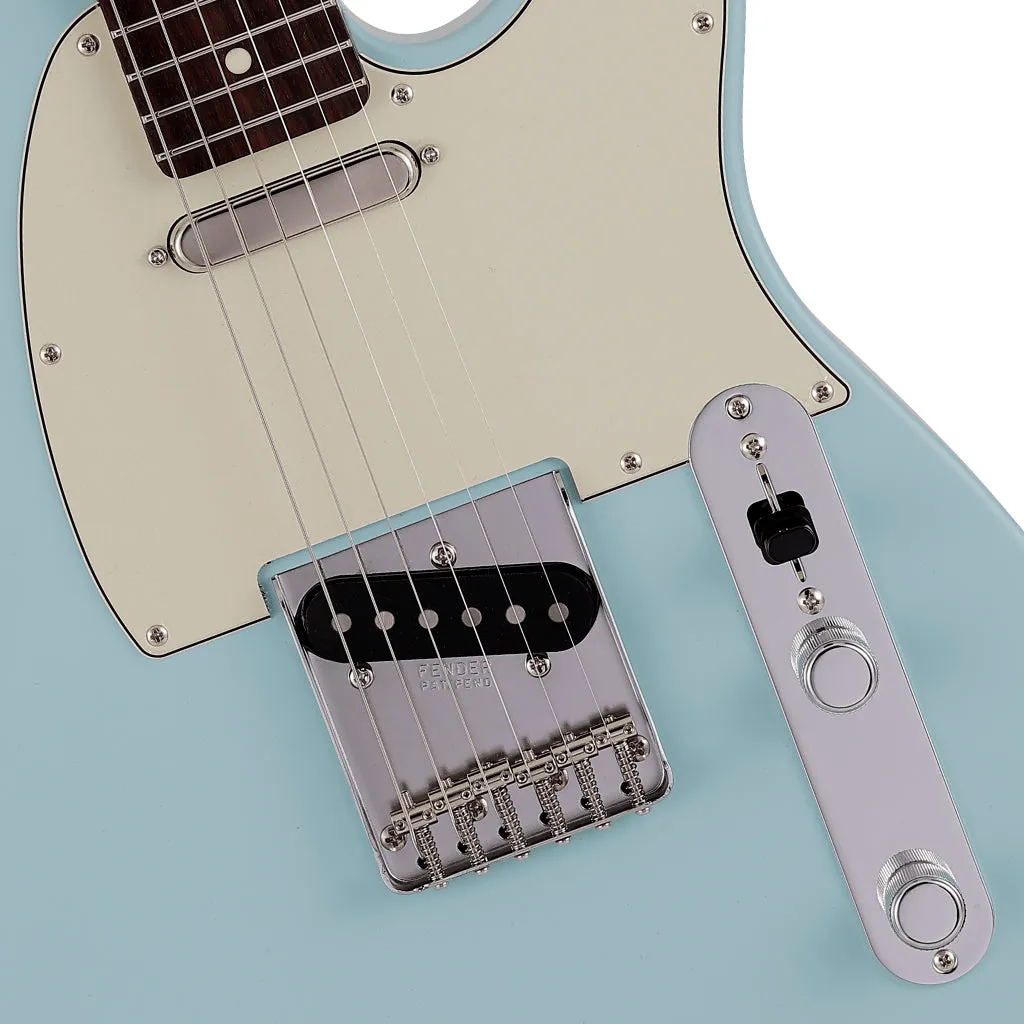 Fender Made in Japan Junior Collection Telecaster, Rosewood Fingerboard, Satin Daphne Blue
