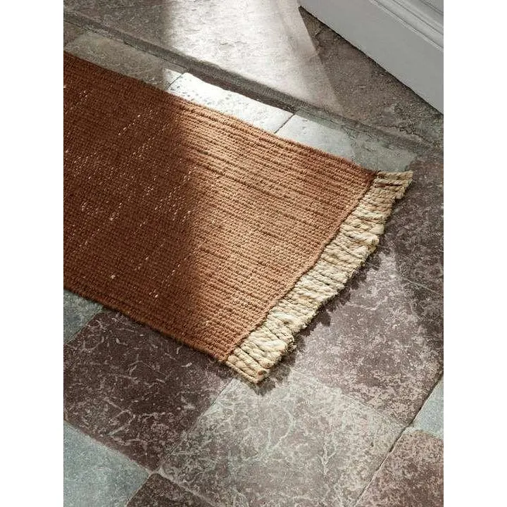 Ferm Living Block Mat 80x50 Cm, Dark Red