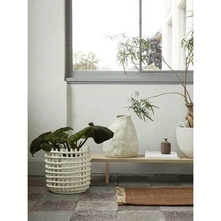 Ferm Living Block Mat 80x50 Cm, Dark Red