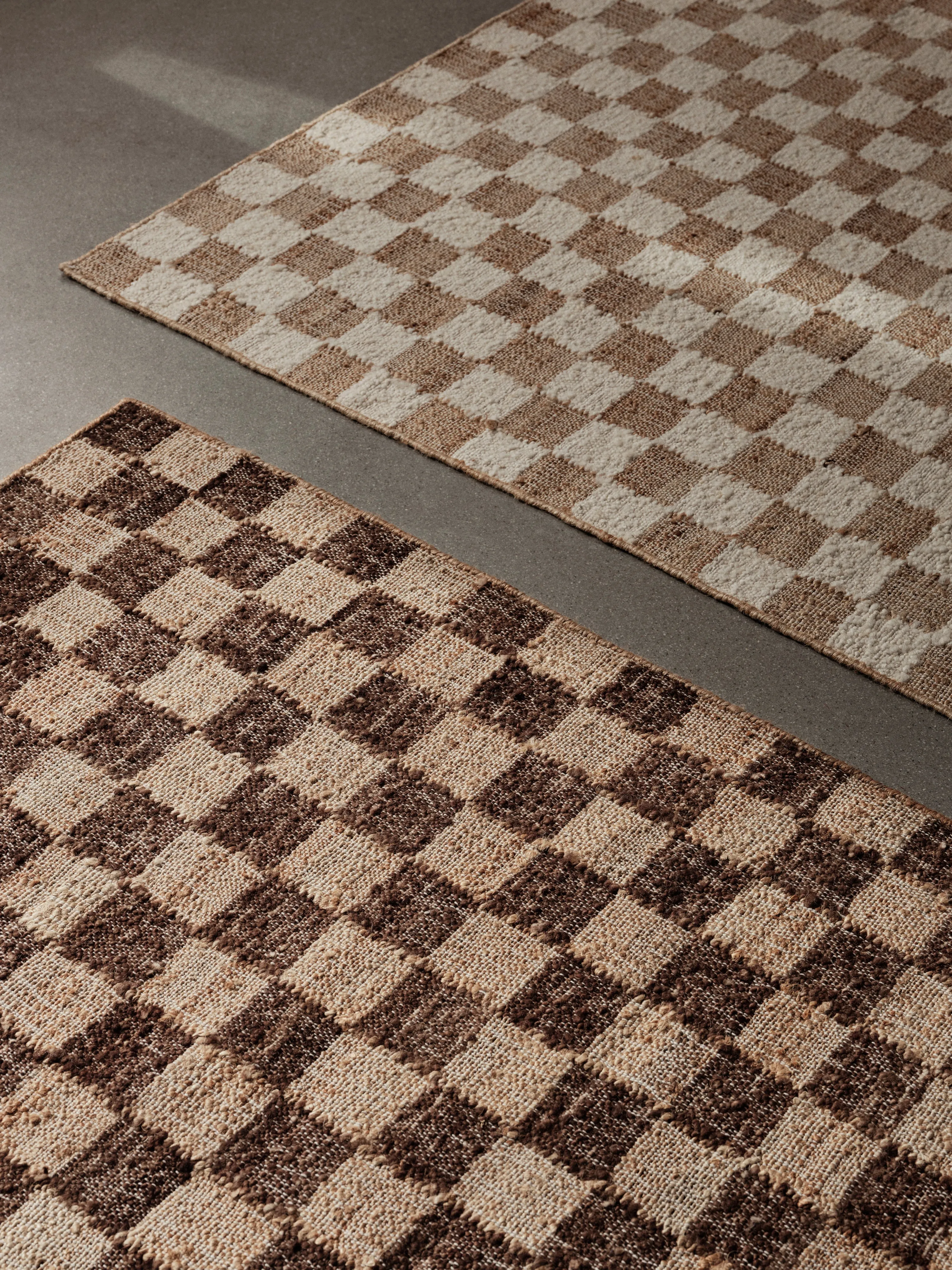 Ferm Living Check Wool Jute Rug 140 X 200 Off White/Natura