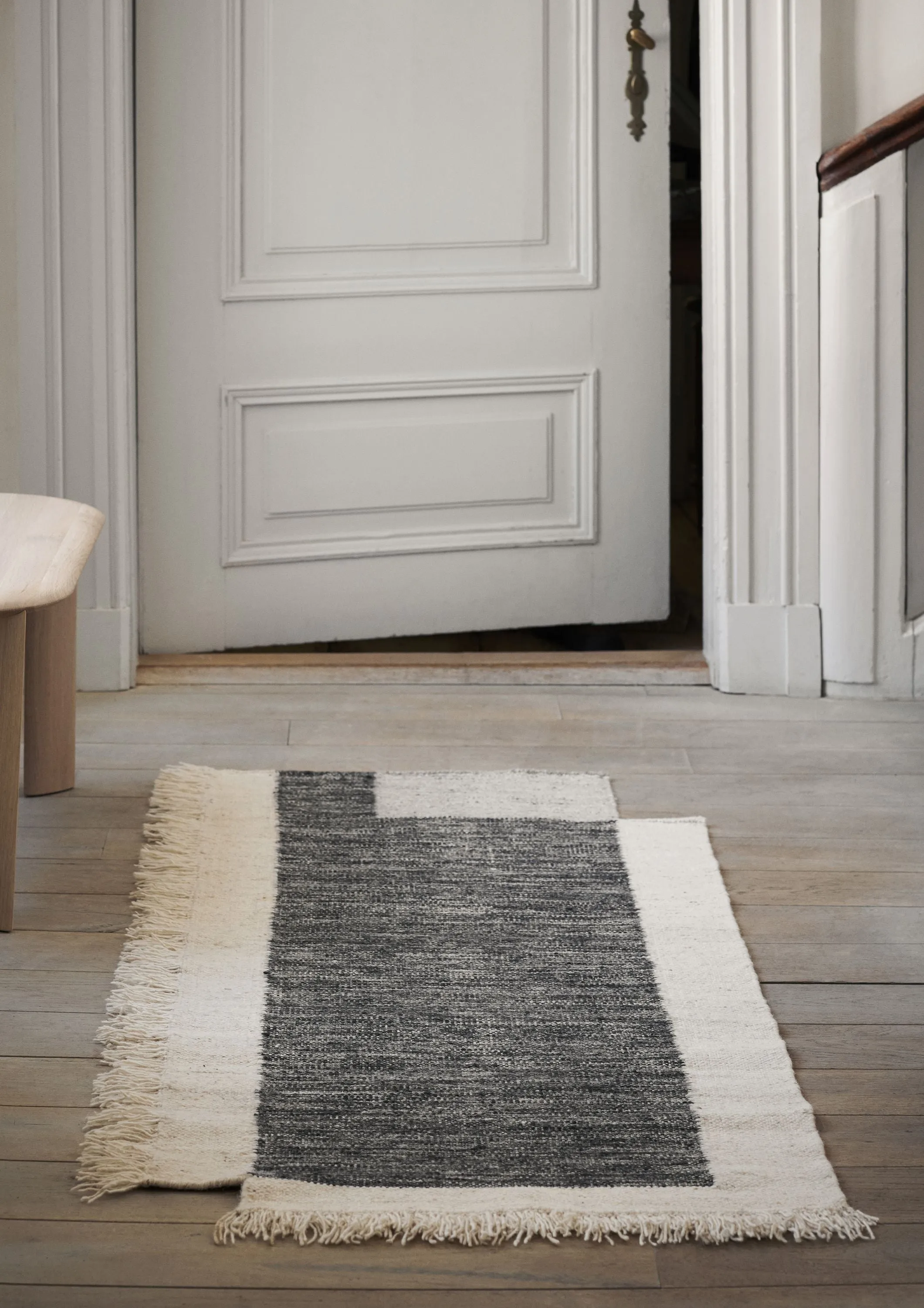 Ferm Living Counter Rug Charcoal/Off White, 140 X 200 Cm