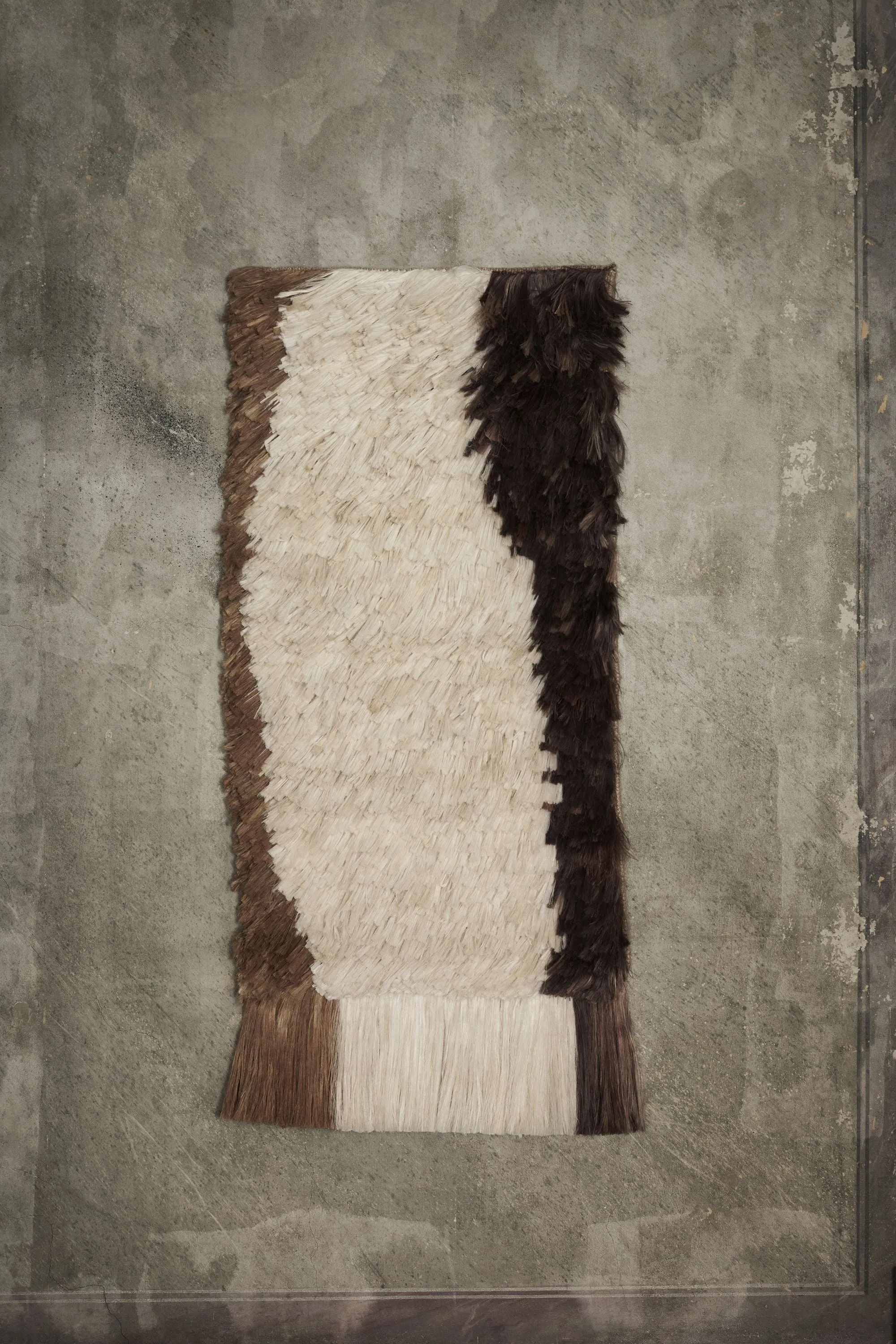 Ferm Living Edge Wall Rug, Off White/Coffee