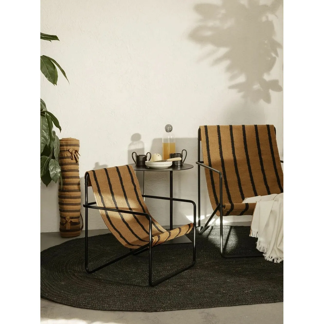 Ferm Living Eternal Oval Jute Rug Large, Black