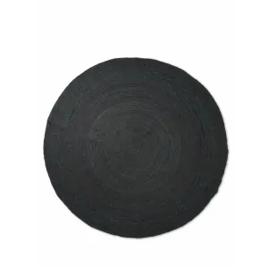Ferm Living Eternal Round Jute Rug Large, Black
