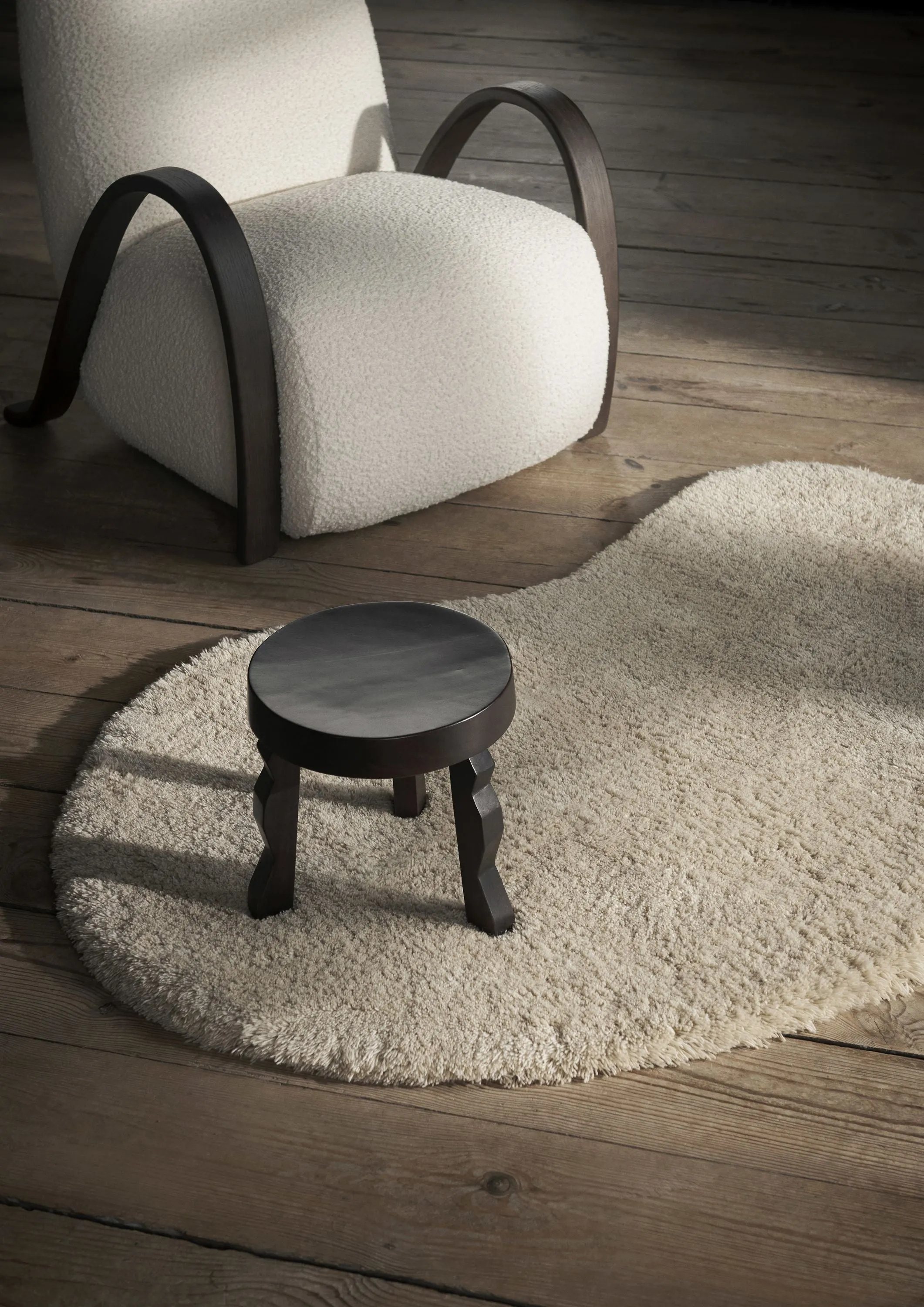 Ferm Living Forma Wool Rug, Small, Off White