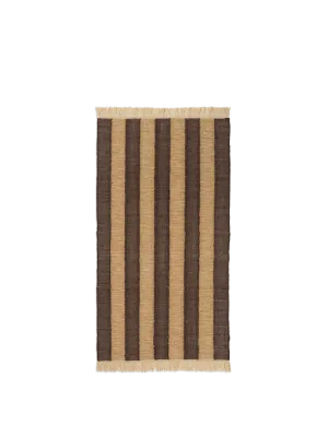 Ferm Living Ives Rug 80 X 140 Tan/Chocolate