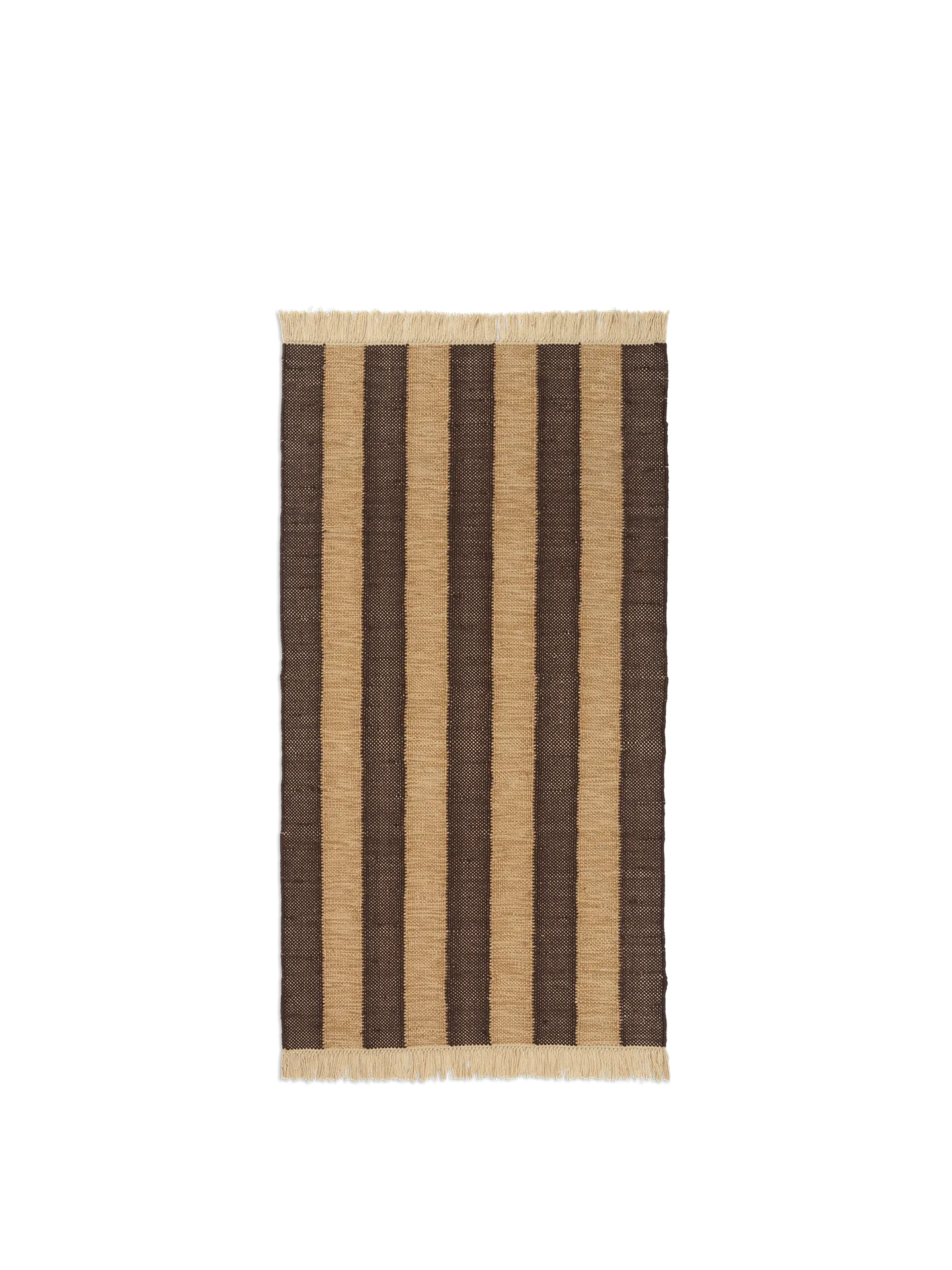 Ferm Living Ives Rug 80 X 140 Tan/Chocolate
