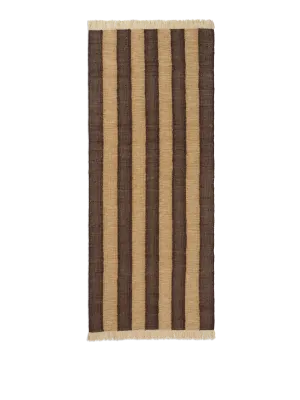 Ferm Living Ives Runner 80 X 200 Tan/Chocolate