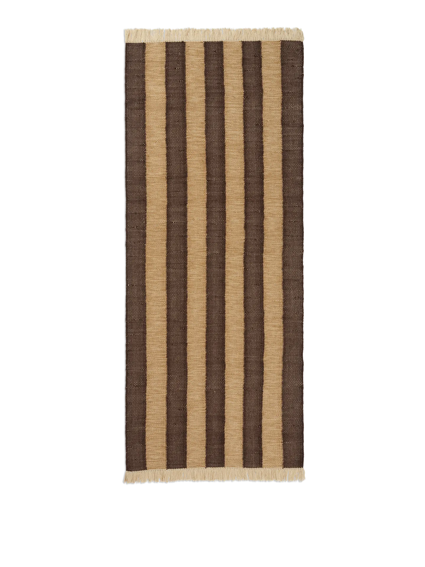 Ferm Living Ives Runner 80 X 200 Tan/Chocolate