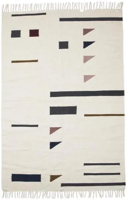 Ferm Living Kelim Carpet Triangles, 140x200cm
