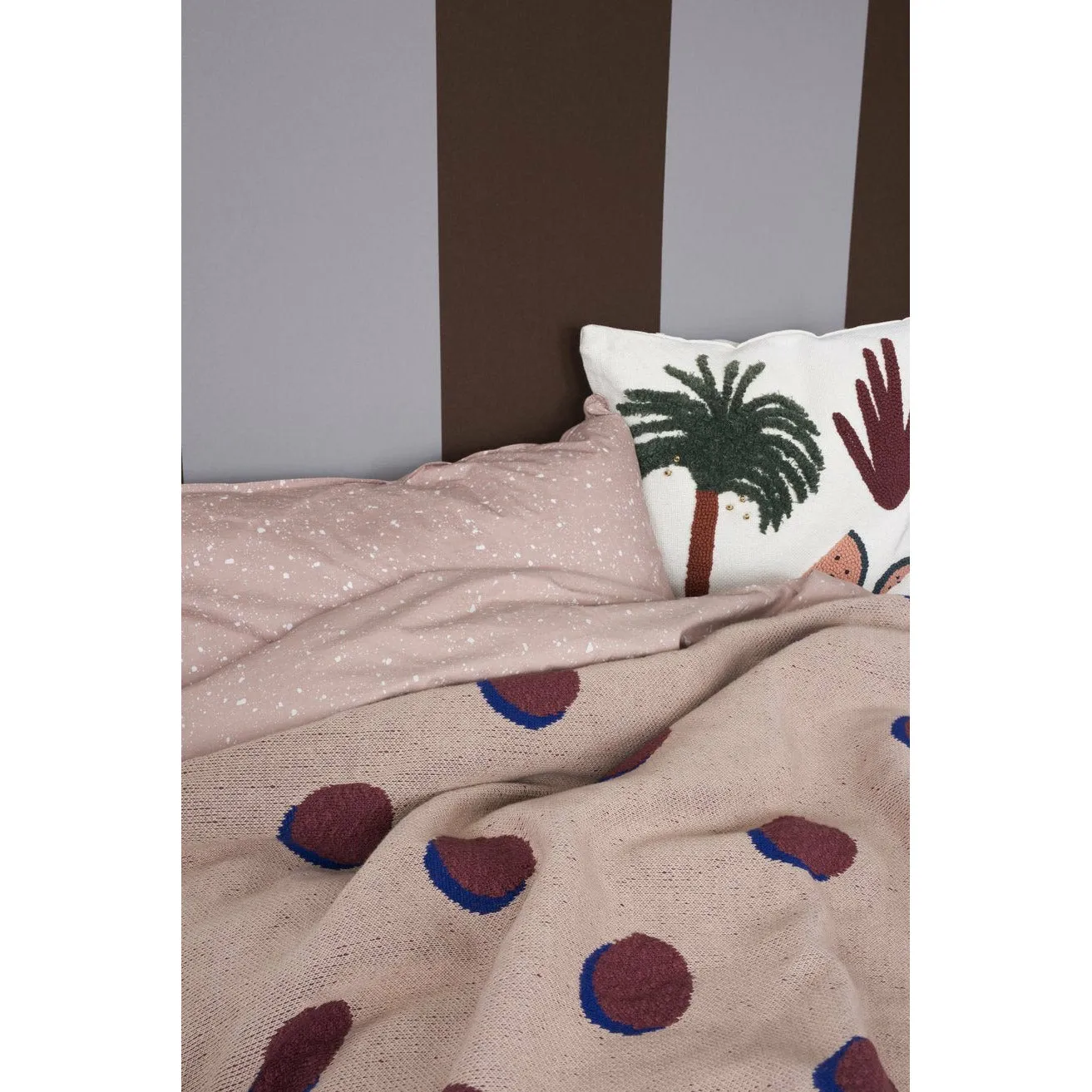 Ferm Living Rugs Natural Jute Black Dots, ø 100 Cm