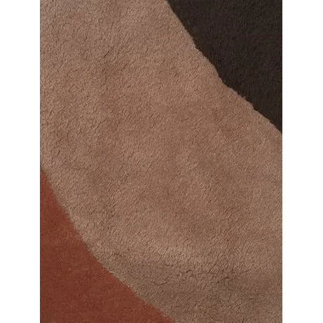Ferm Living View Tufted Rug, Red Brown