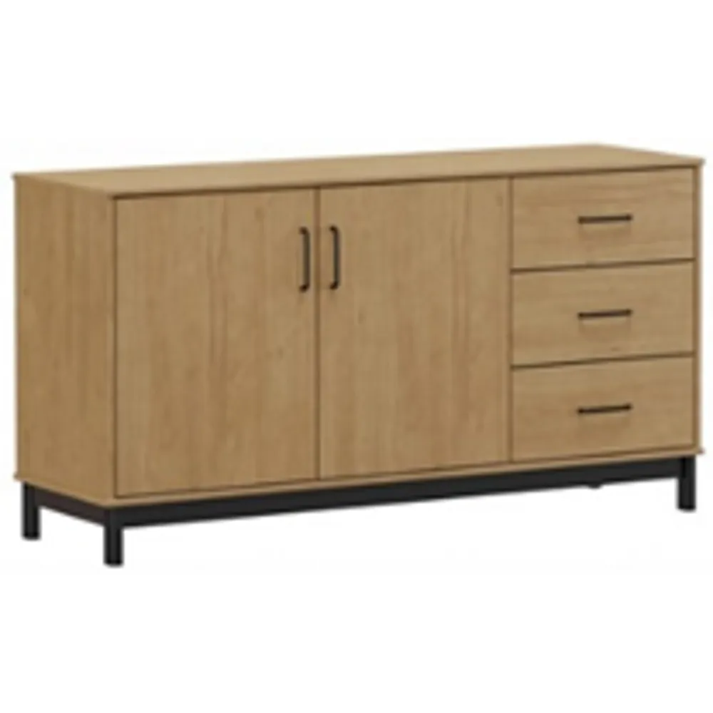 Finestra Madri 2 Door 3Drawer Buffet L1500 x W450 x H800mm Roble Black No Warranty