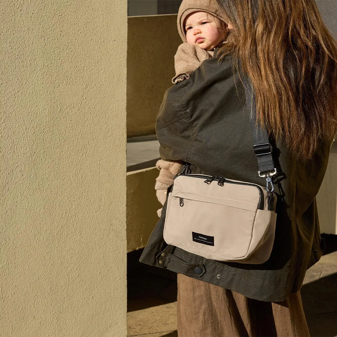 Finnson Frida Eco Stroller Organiser with Stroller Clips  - Taupe