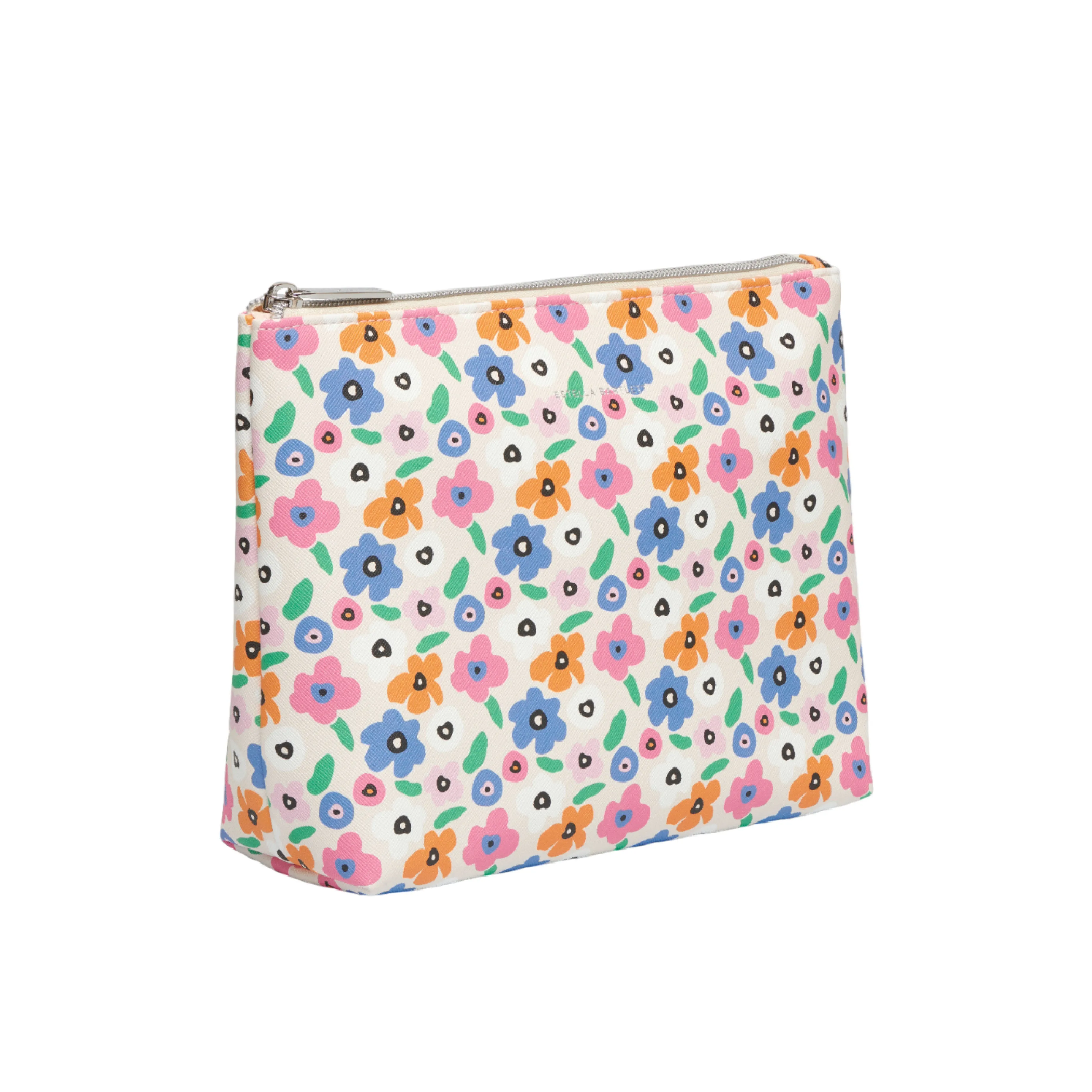 Floral Print Wash Bag | Vegan Leather