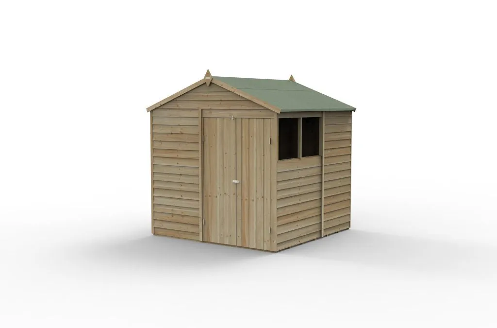 Forest Garden 4life Apex Shed 7x7 with Double Door and 2 Windows
