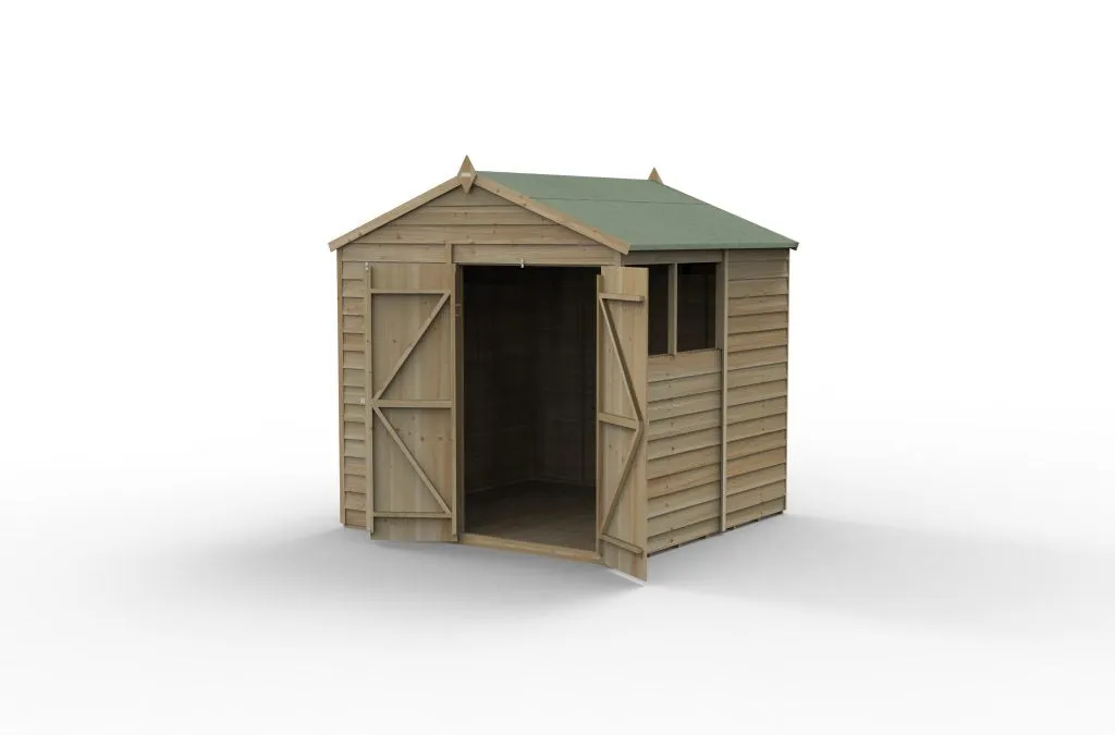 Forest Garden 4life Apex Shed 7x7 with Double Door and 2 Windows