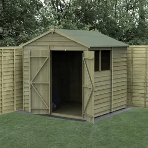 Forest Garden 4life Apex Shed 7x7 with Double Door and 2 Windows