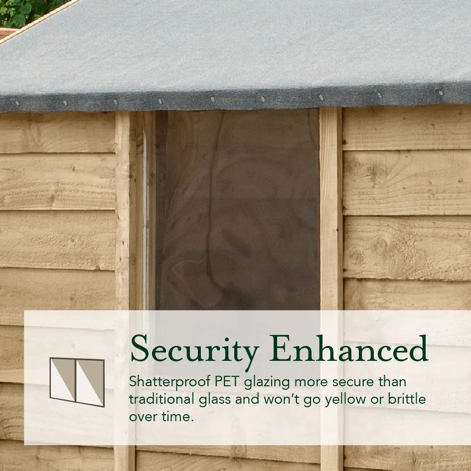 Forest Garden 4life Apex Shed 7x7 with Double Door and No Windows