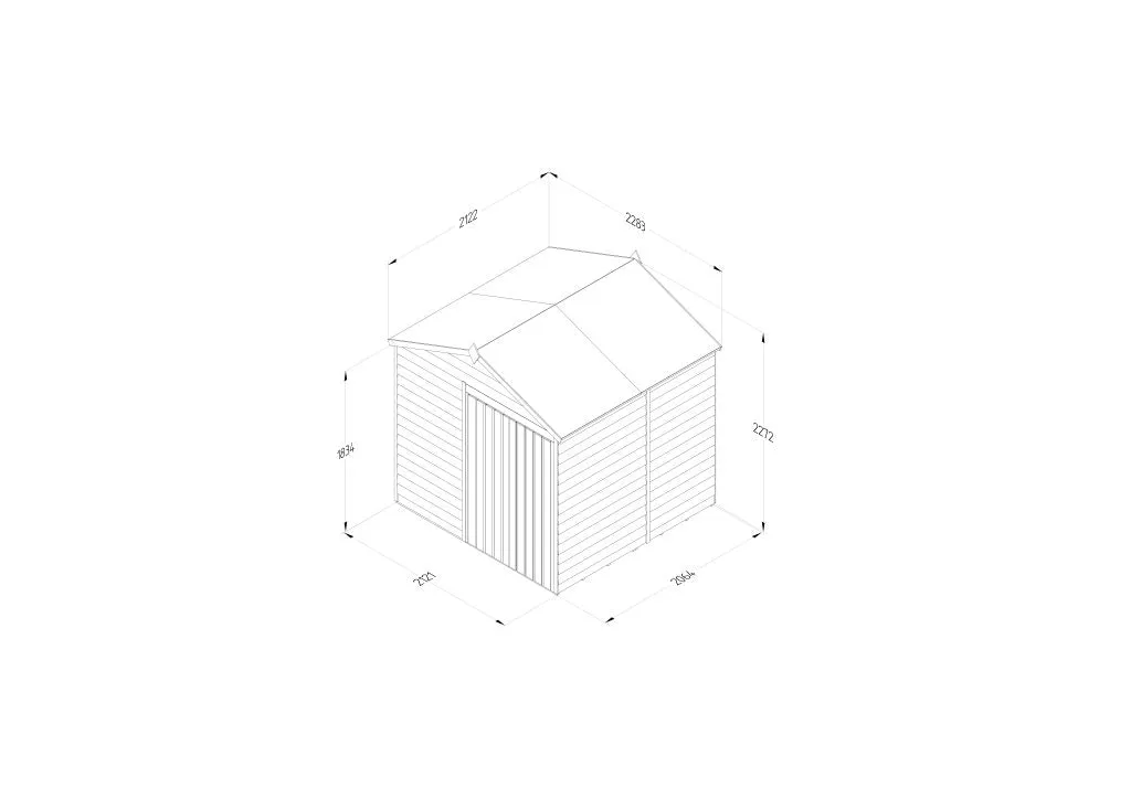 Forest Garden 4life Apex Shed 7x7 with Double Door and No Windows